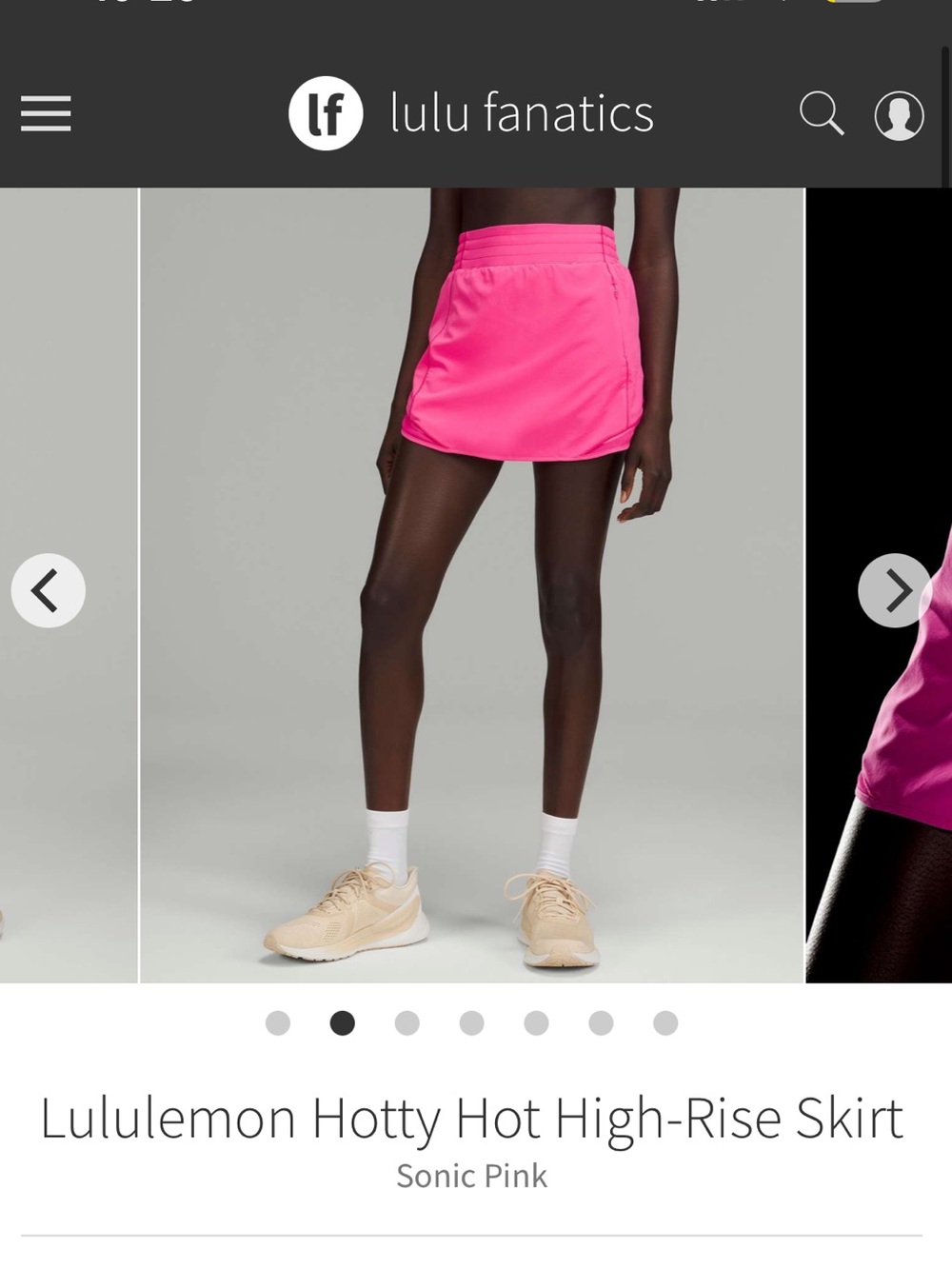 Lululemon Pink Hotty Hot Skirt (size 0)